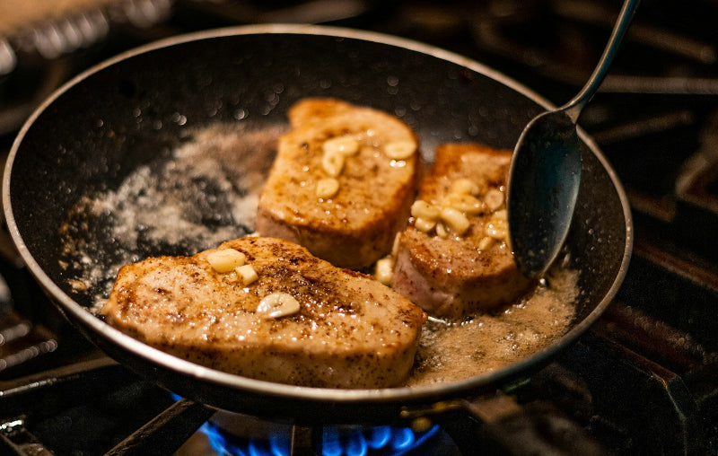 Pork Chop Cooking with Garlic