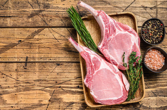 Pork Tomahawk with Seasonings