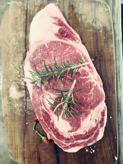 Steak on cutting board